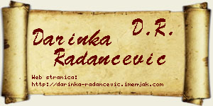 Darinka Radančević vizit kartica
